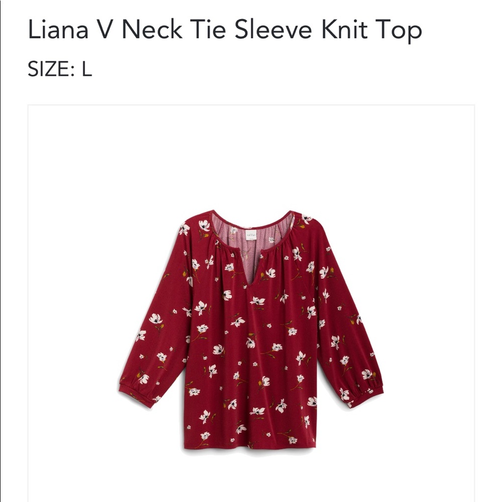 NWT Kaileigh Burgundy V-Neck Top